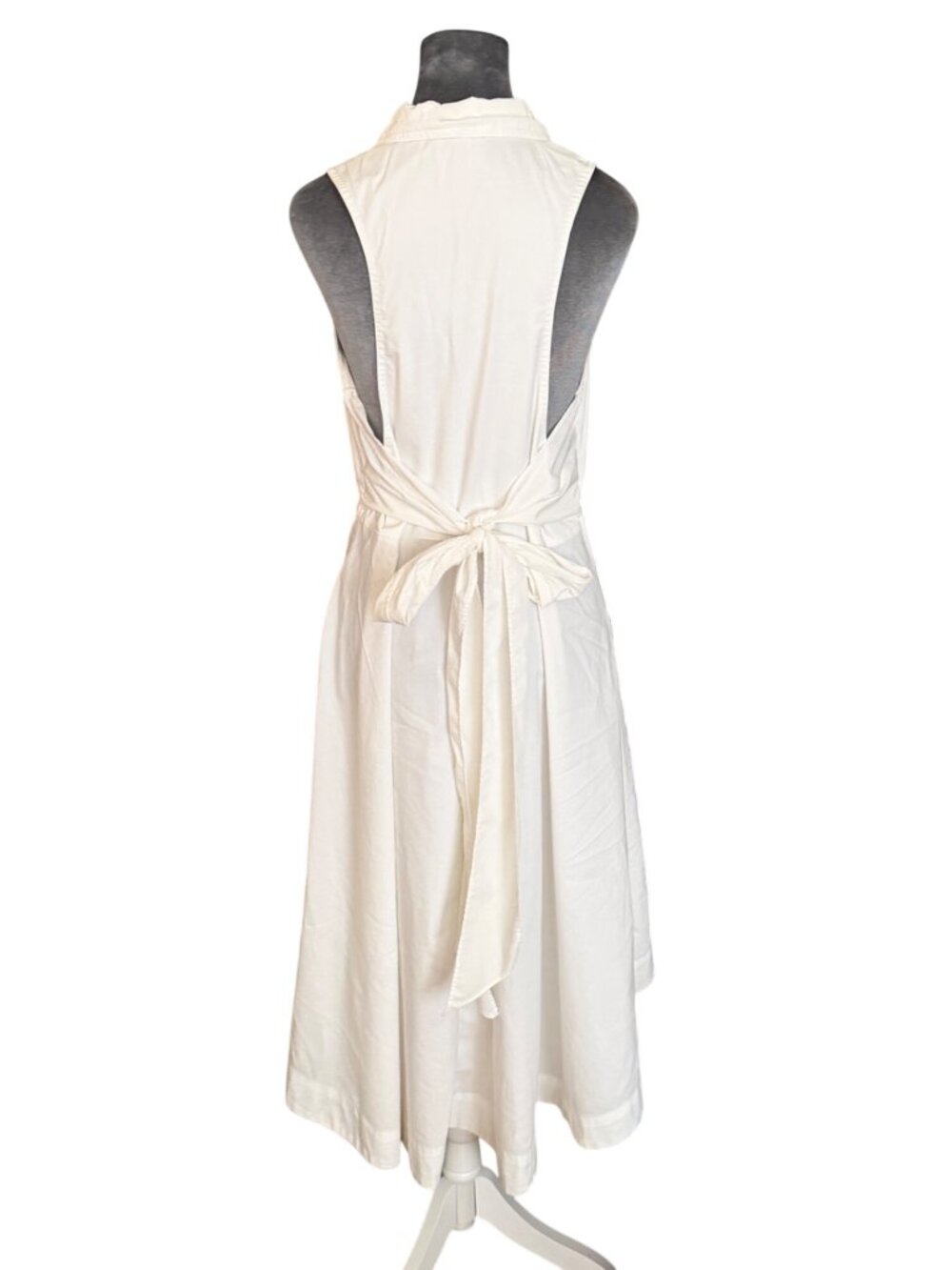 Marled Womens White Sleeveless Wrap Dress With Tie Back XL - Picture 4 of 7